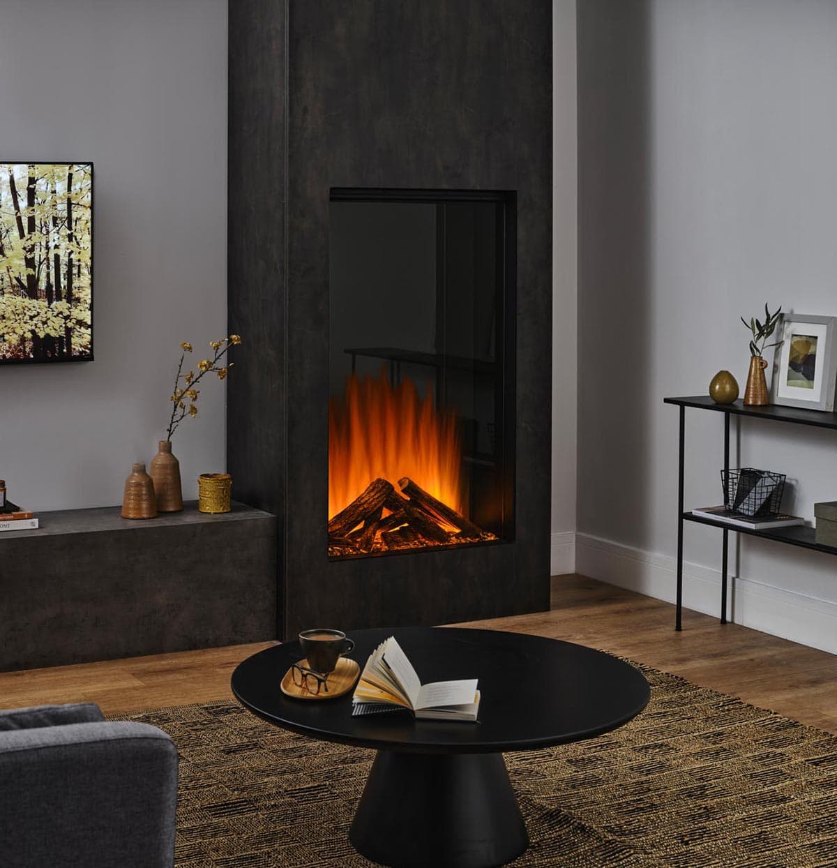Deep inset electric fires