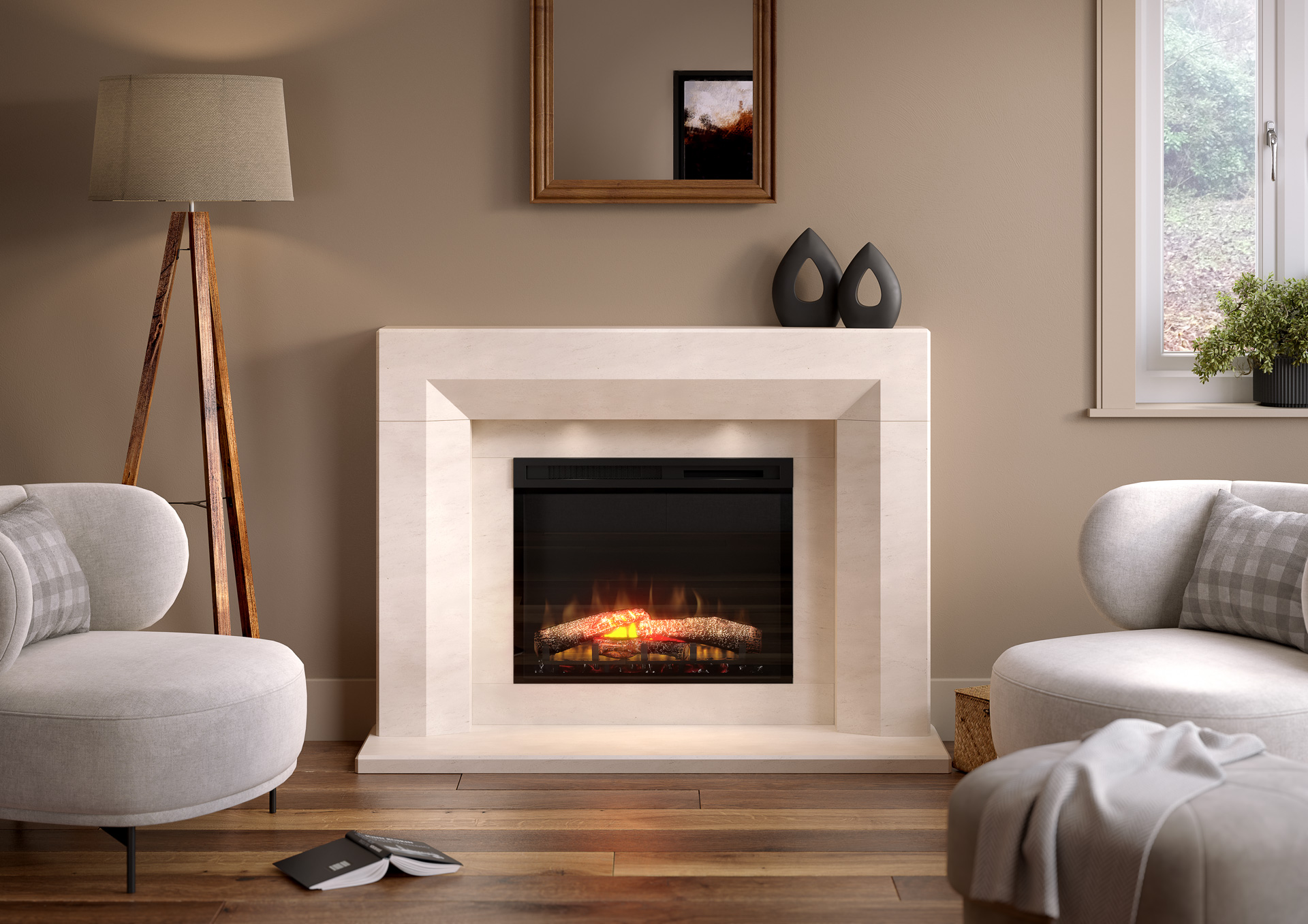 Standard wall-mounted electric fires